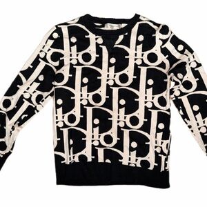 Dior Black and White Crewneck Sweater